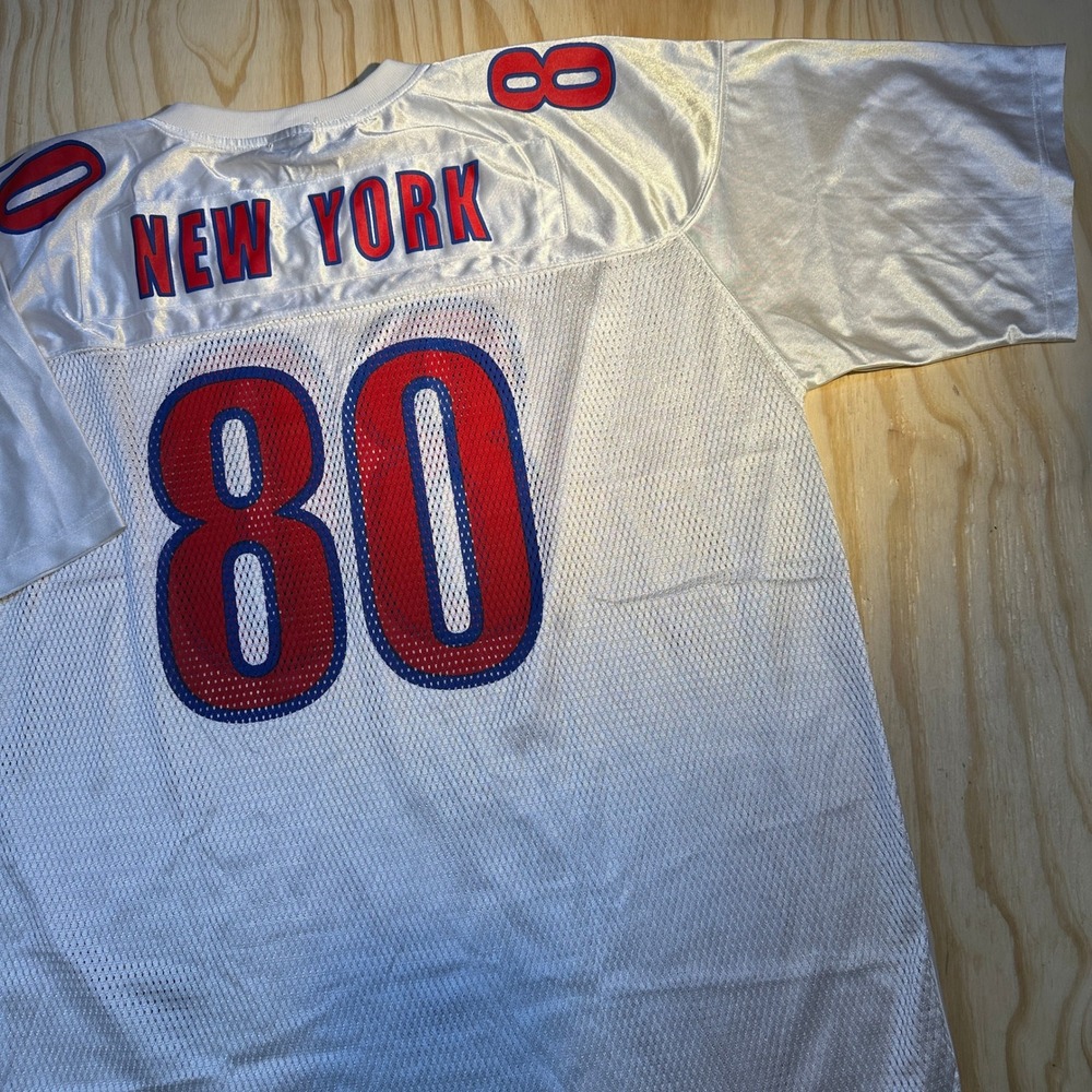 Galaxy by Harvic Men's New York Football Jersey White Mesh 80 Flaws Size 2XL